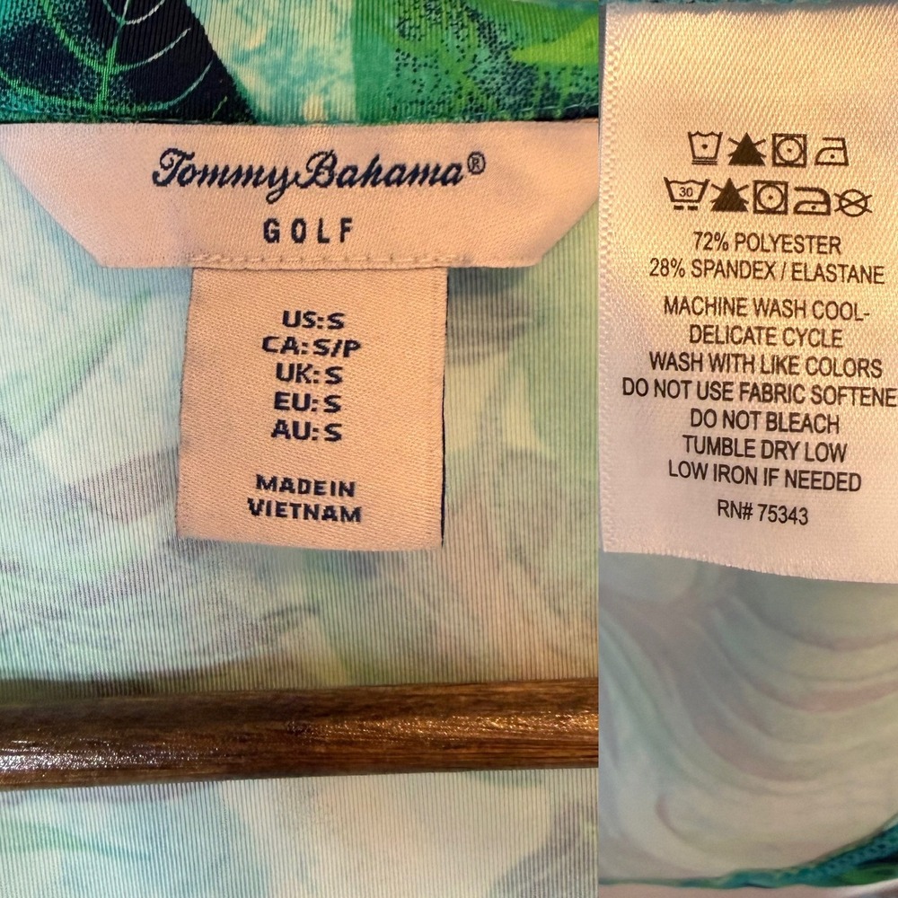 Tommy Bahama Golf Azure Lagoon Long Sleeve UPF Full Zip Jacket size Small - Picture 6 of 6